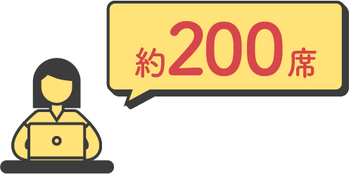 約200席