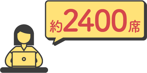 約2400席